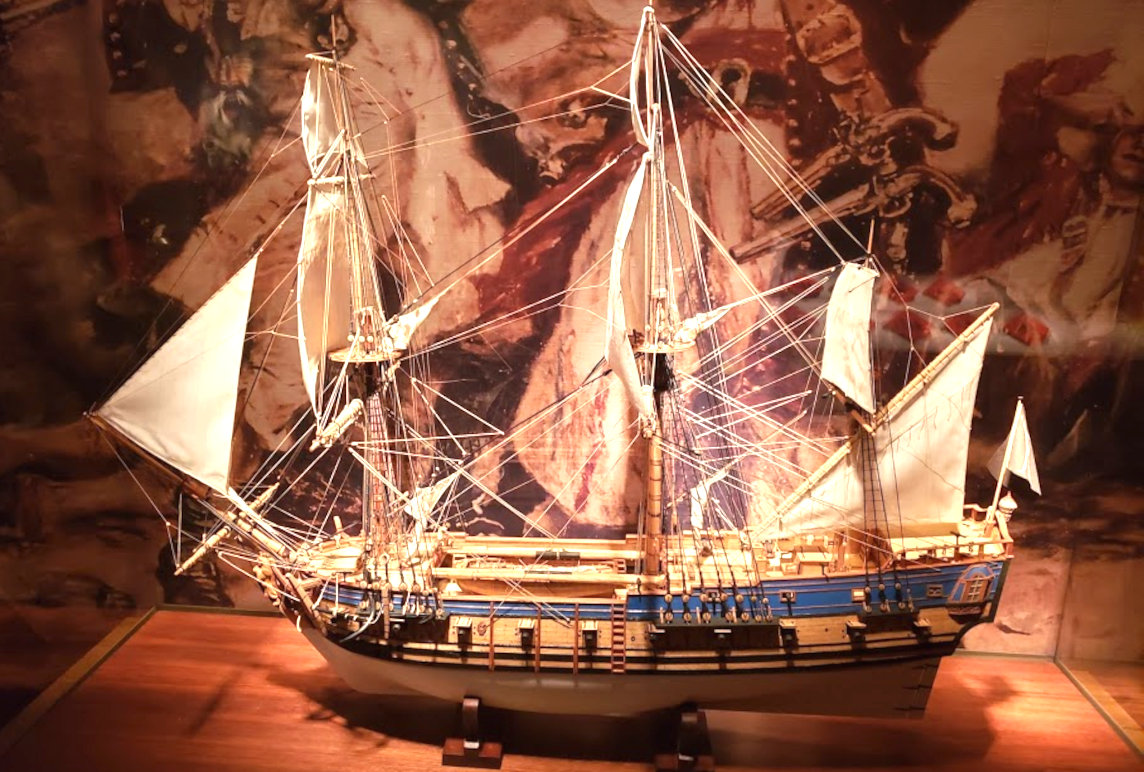 Model of the Queen Anne's Revenge at North Carolina Museum