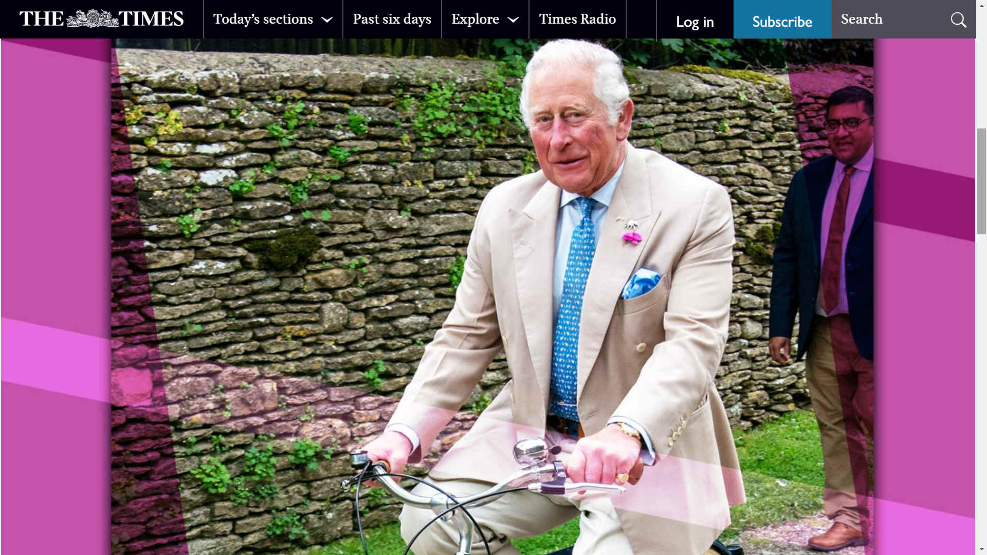 Prince Charles, on your bike!