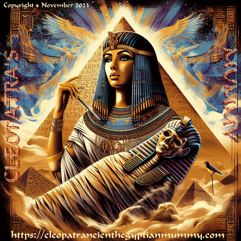 Cleopatra The Mummy, is a full screenplay about the famous Queen of the Nile being reincarnated using modern cloning technology - archaeologists having found her long lost missing tomb.
